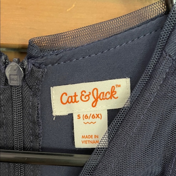 Cat & Jack Navy Dress with Colorful Sequins - Picture 2 of 4